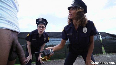 Bang Bros-Two Sexy Officers Found Big Black Cock
