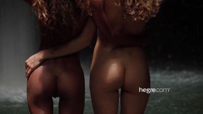 Hegre Art-Together Under The Waterfall